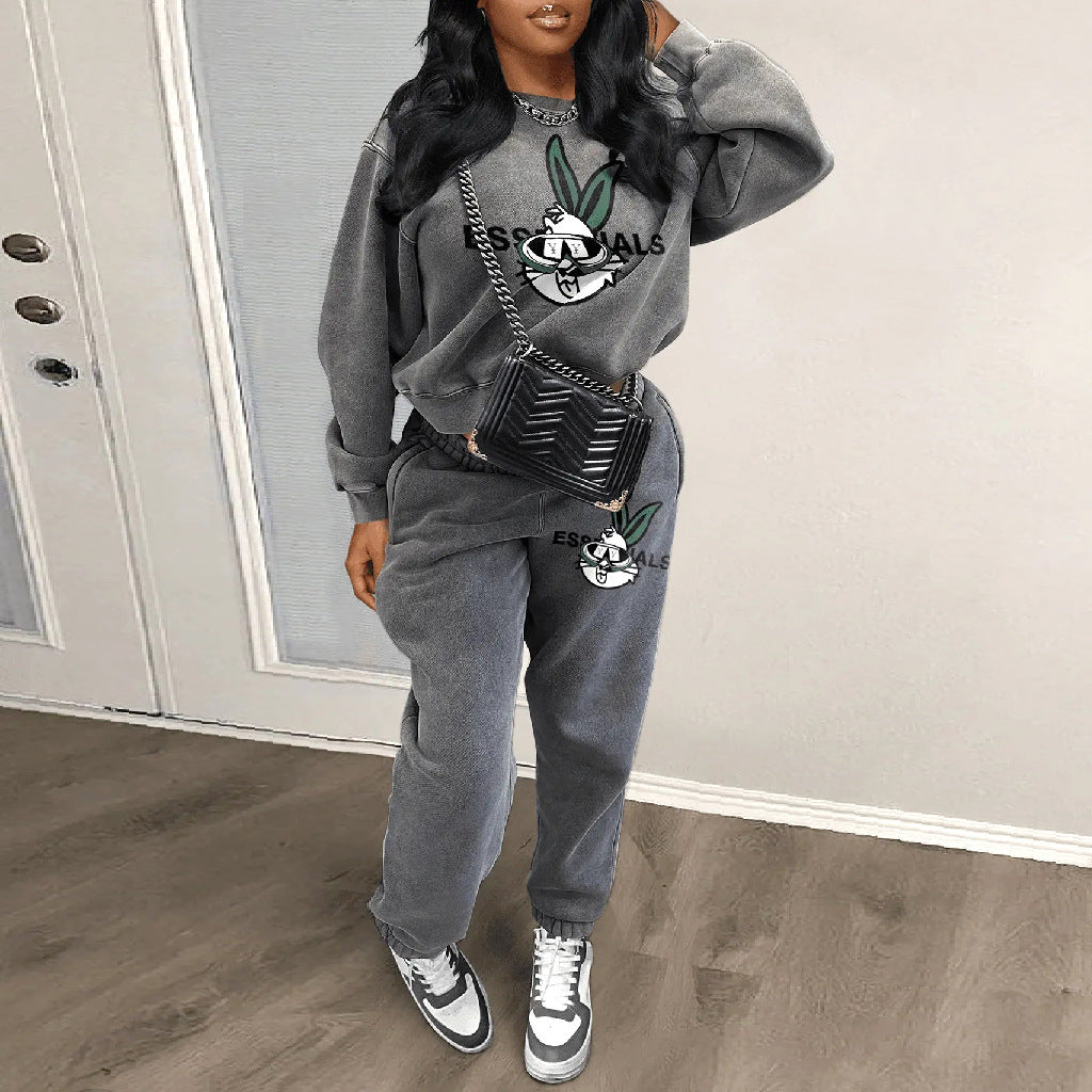 Printed Hoodie Two-piece Set See size chart under “more details”