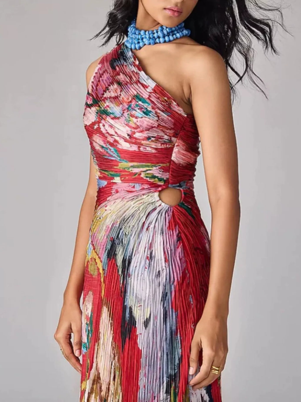 The Bloom Gala One-Shoulder Maxi Dress