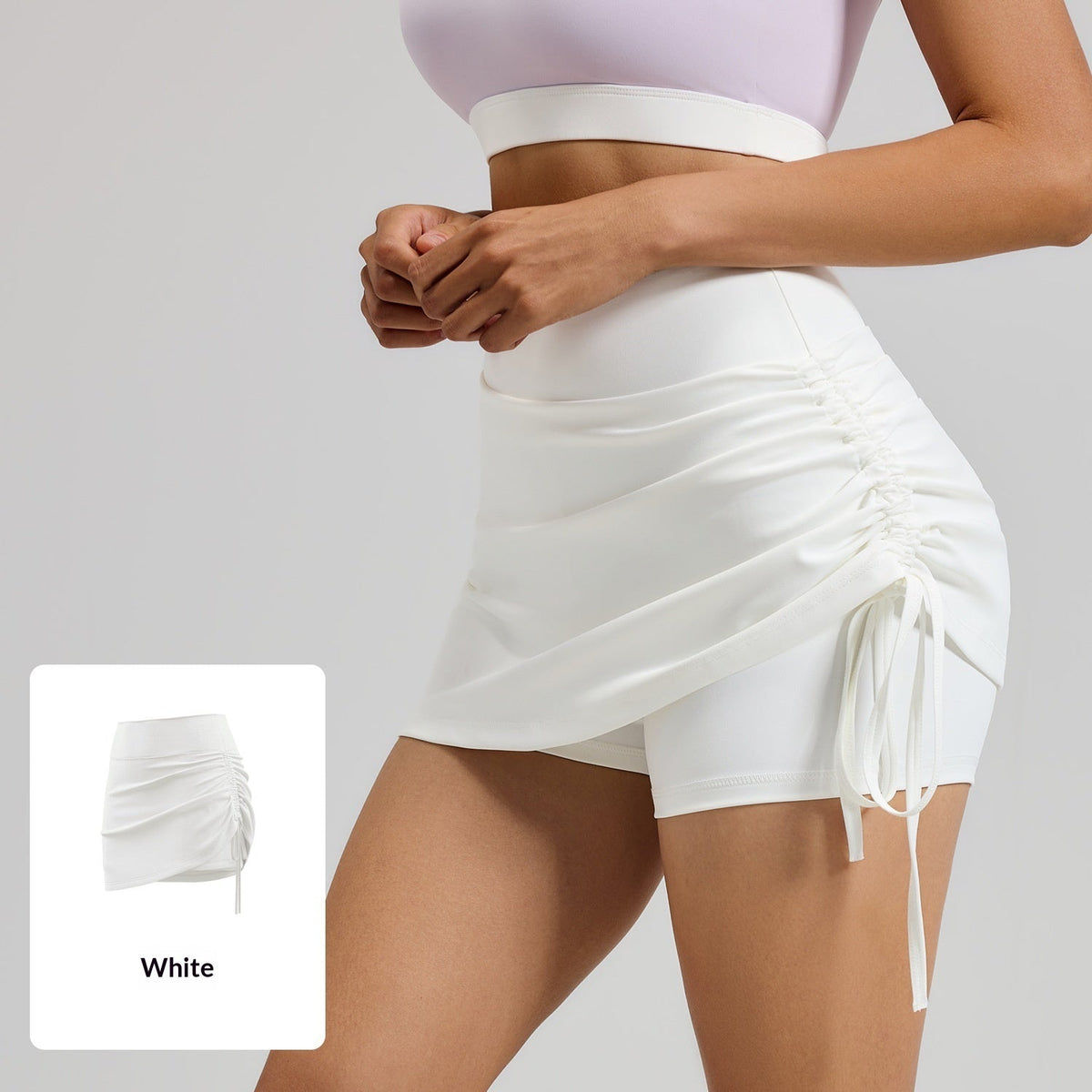 The Court Social High-Waist Ruched Skirt