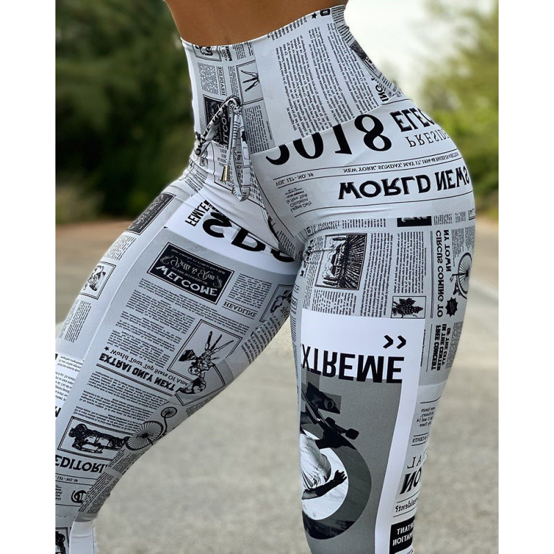 The High-Waist Printed Yoga Leggings
