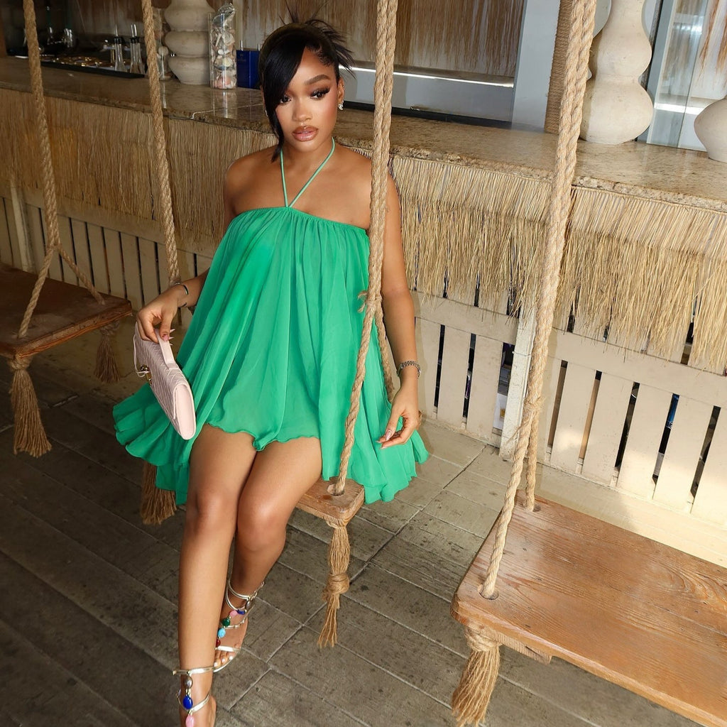 The Weekend Getaway Halter Tube Top Dress