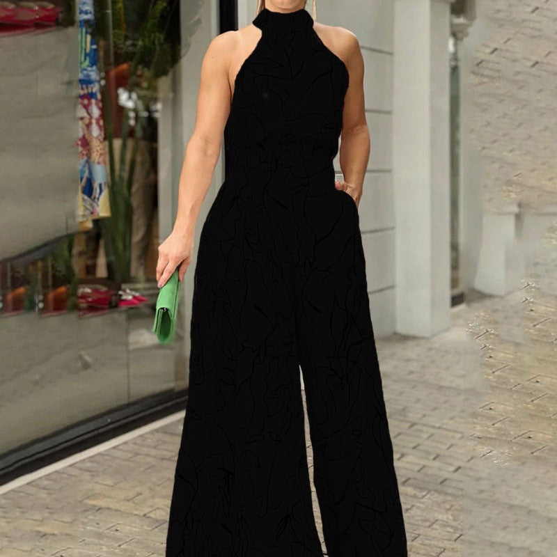 The Gallery Muse Halter Jumpsuit