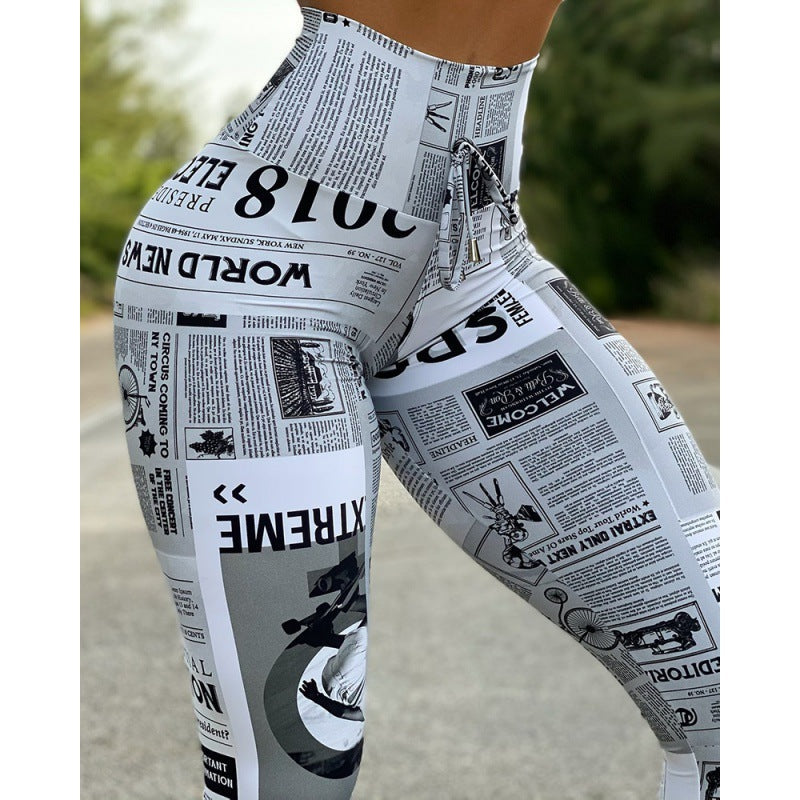 The High-Waist Printed Yoga Leggings