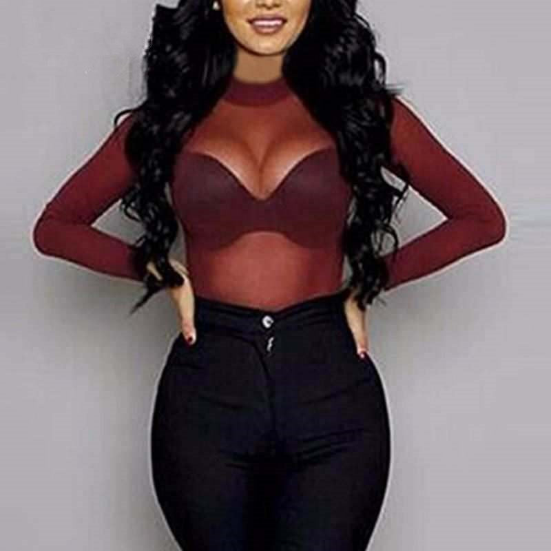 The Sheer Agenda Long-Sleeve Mesh Top