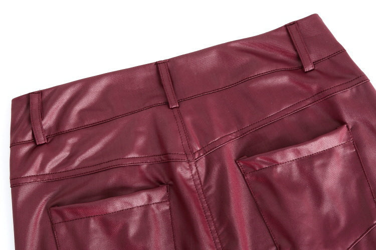 The City Gloss High-Waist PU Skinny Pants