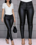 The City Gloss High-Waist PU Skinny Pants