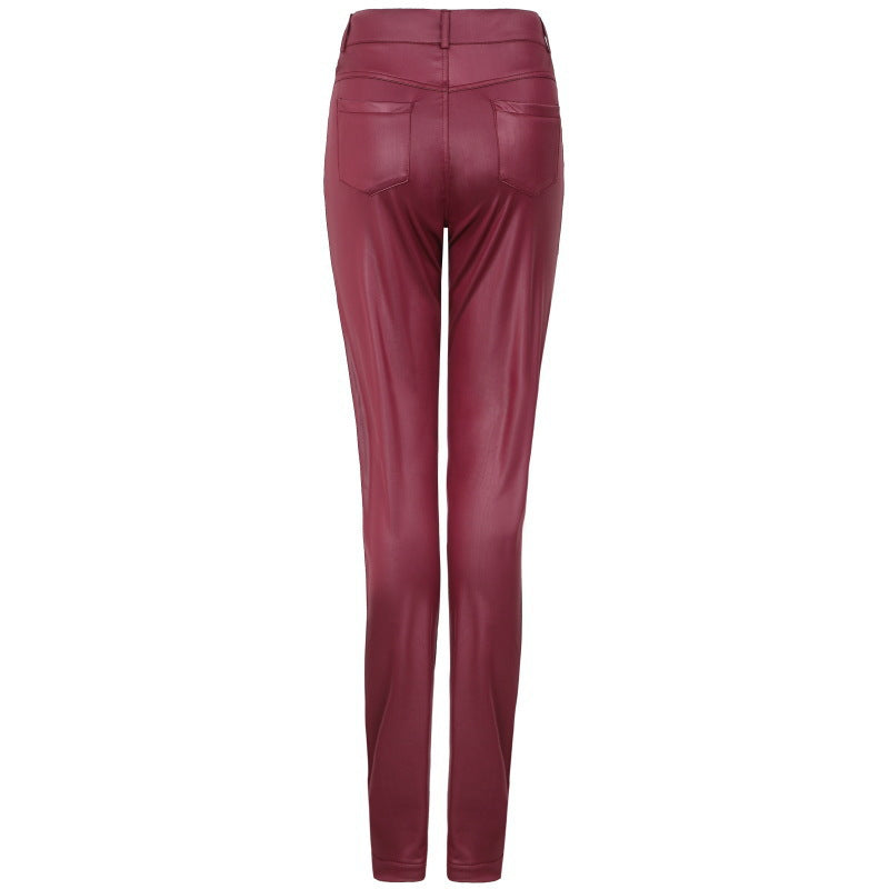 The City Gloss High-Waist PU Skinny Pants