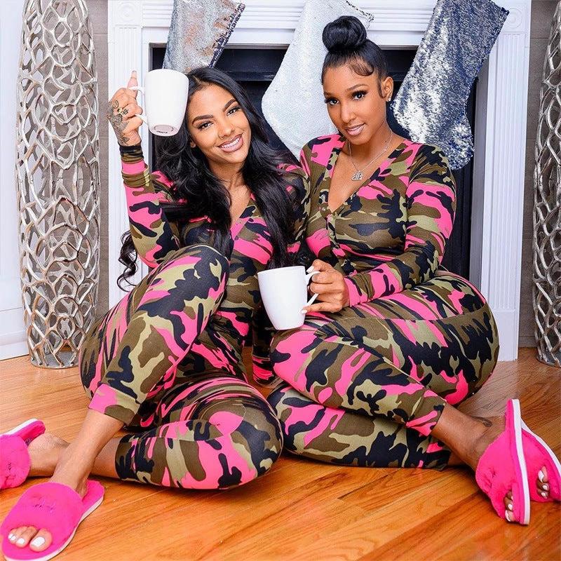 Off-Duty Camo Lounge Jumpsuit