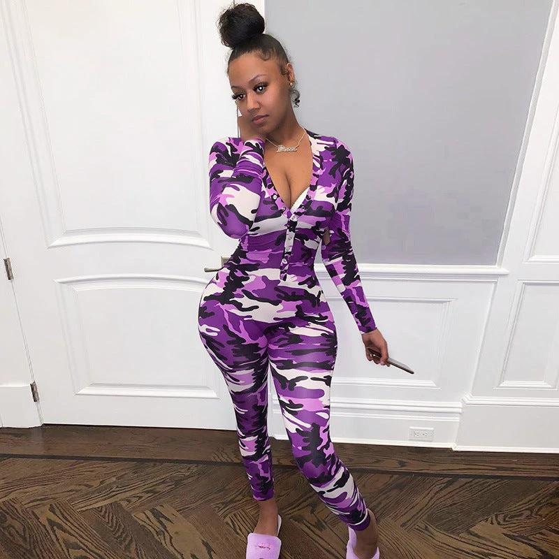 Off-Duty Camo Lounge Jumpsuit