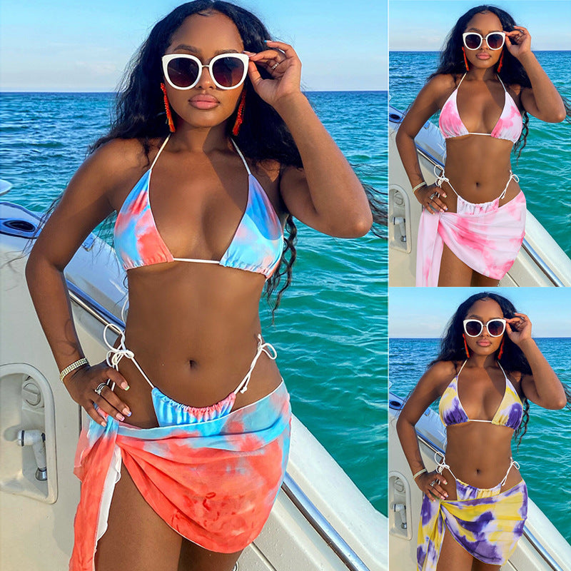 The Sorbet Escape Three-Piece Bikini Set