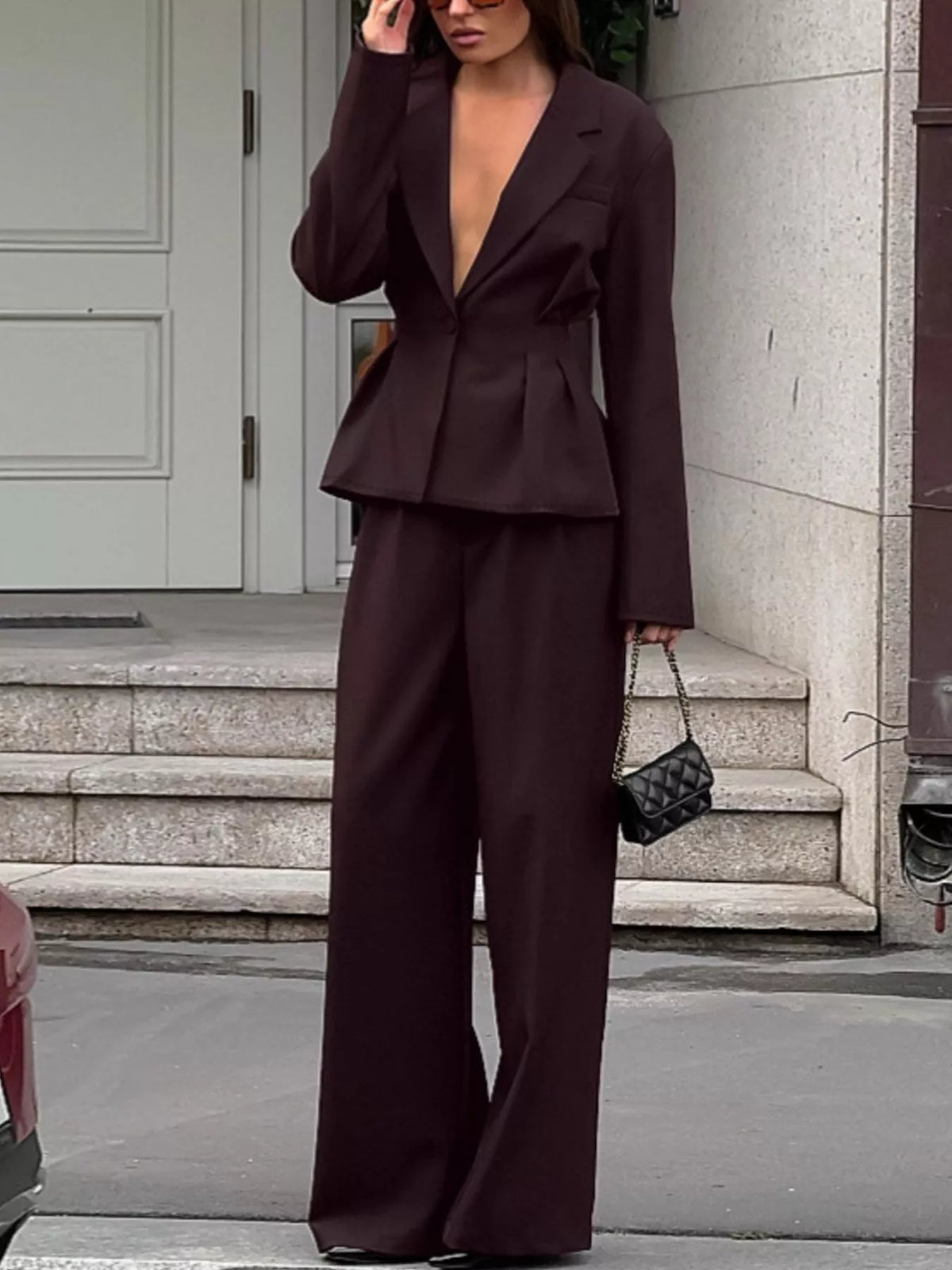 The Espresso Agenda Blazer & Pants Set