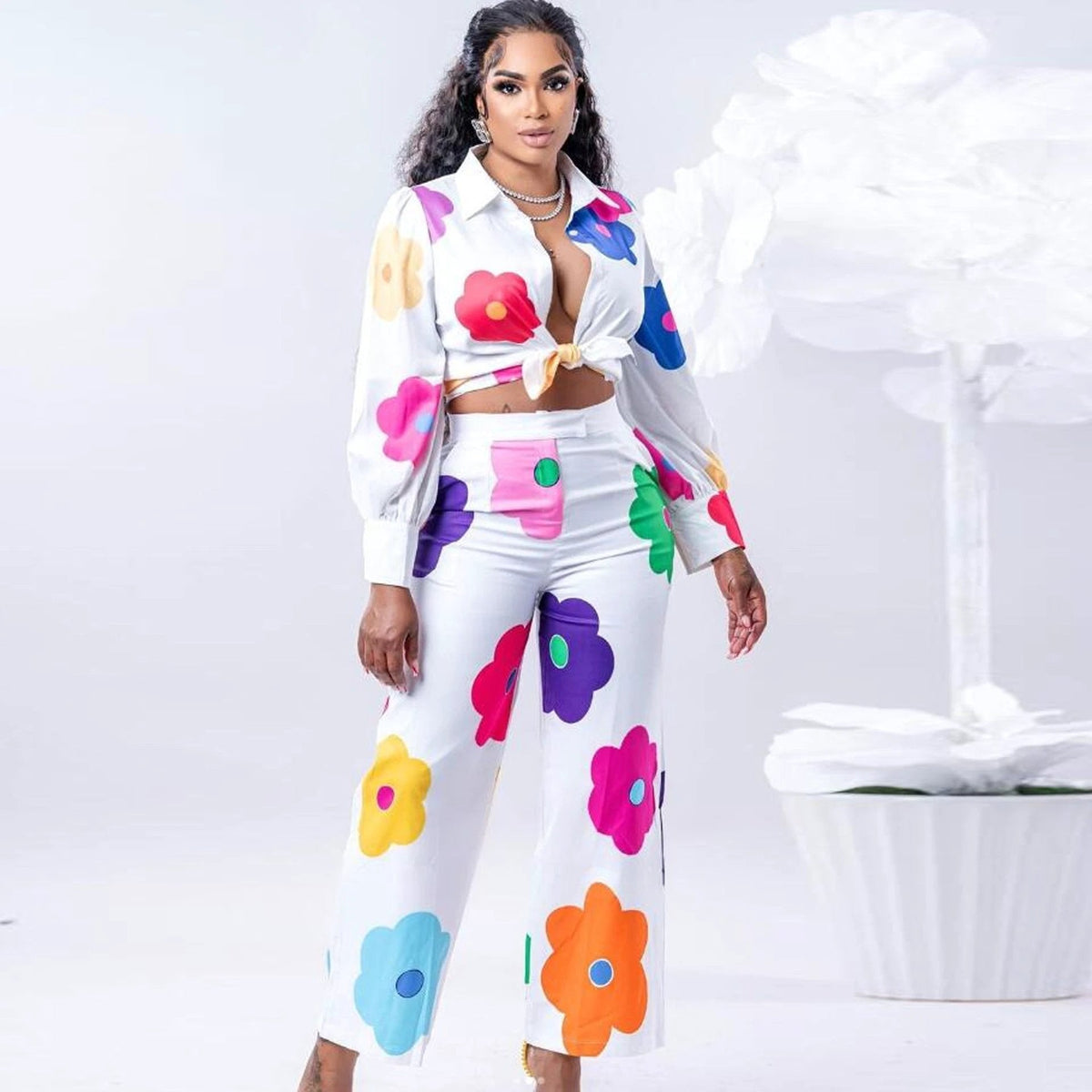 The Bloom Social Floral Shirt & Pants Set