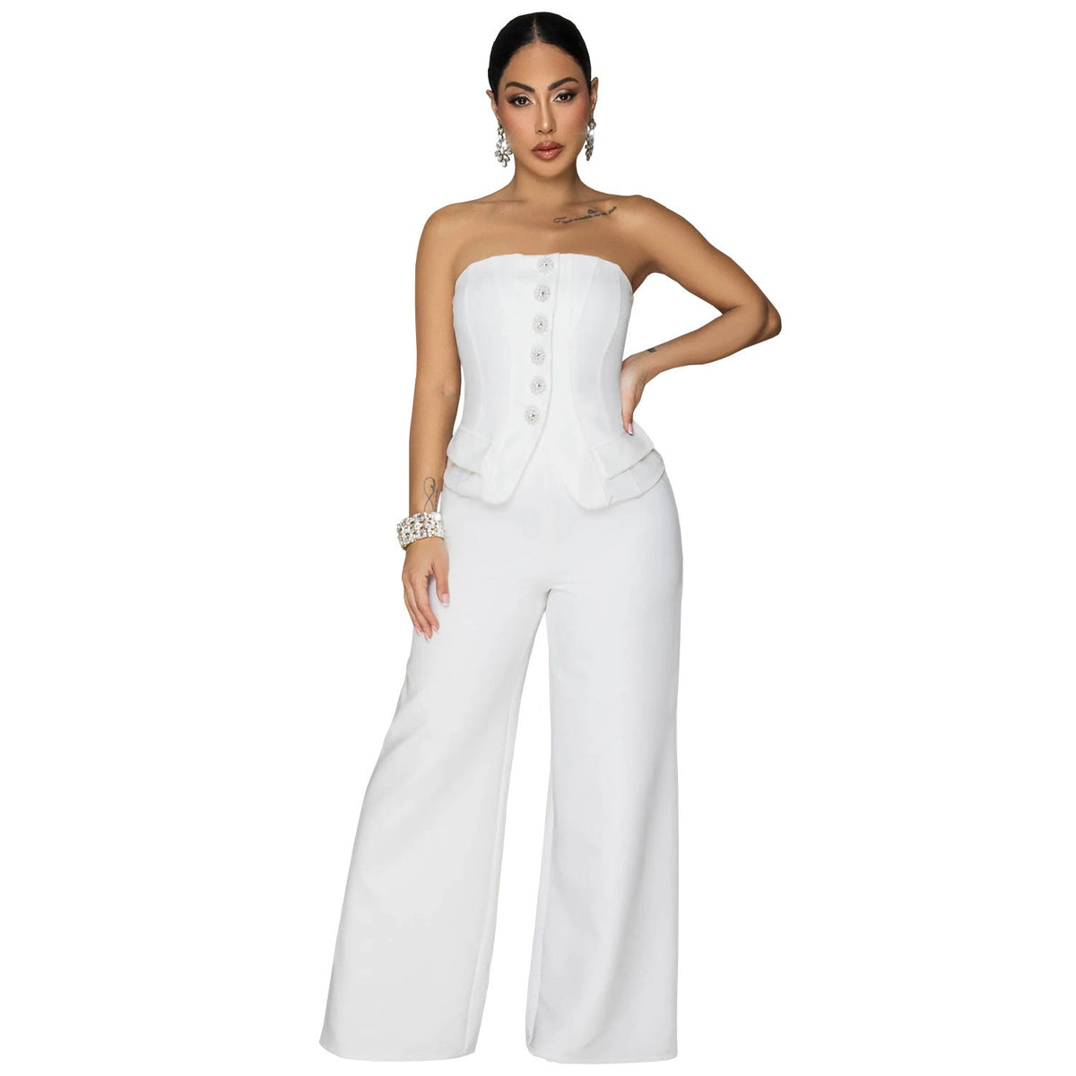 The Uptown Button-Detail Jumpsuit