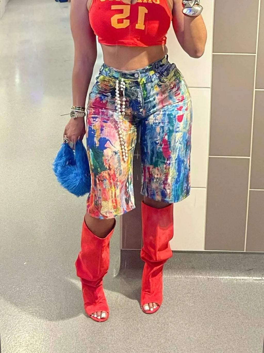 The Paint Party Bermuda Shorts