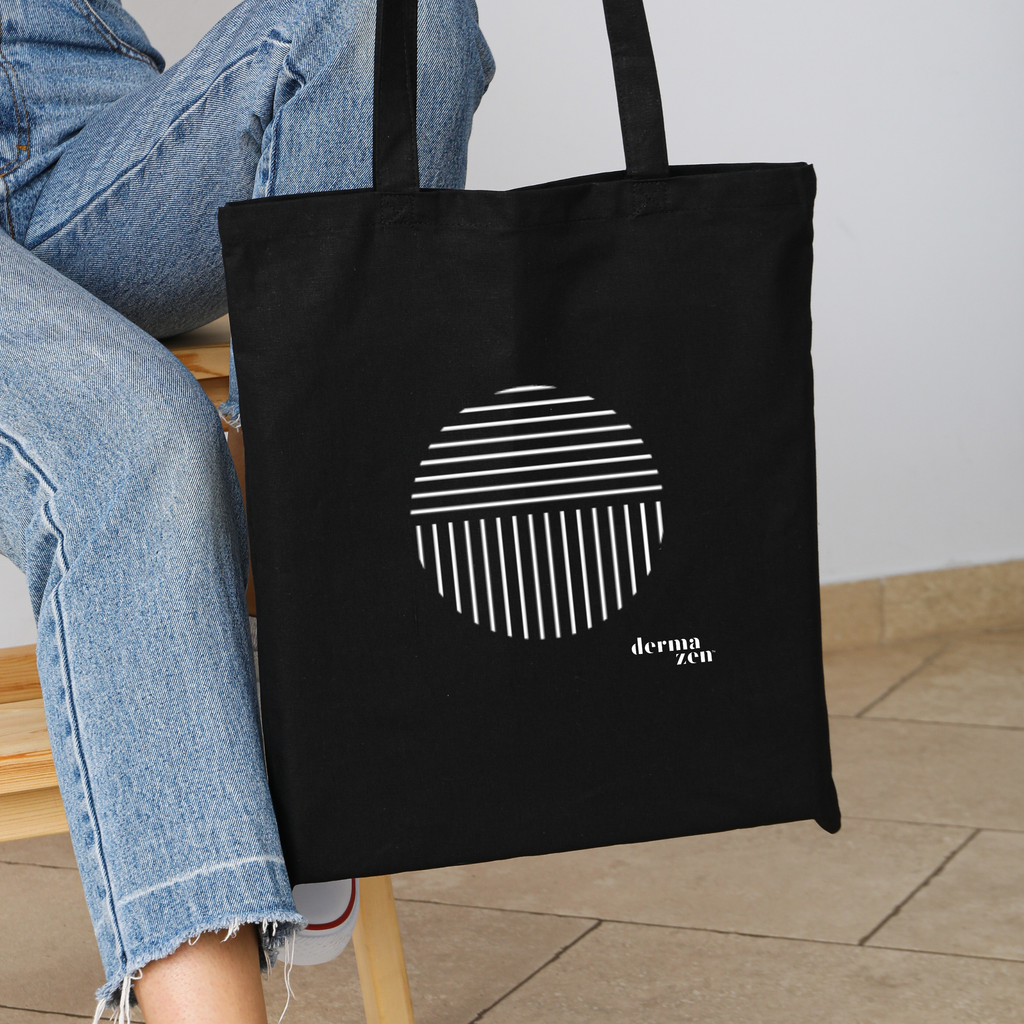 Peaceful AF Black Graphic Tote Bag