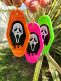 Ghost Face Retro Motel Keychain