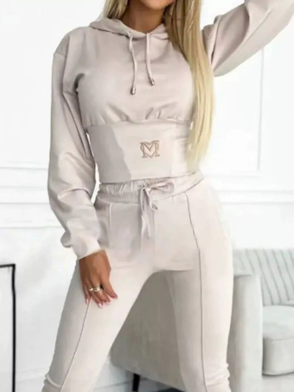The Off-Duty Agenda Cropped Hoodie & Pants Set