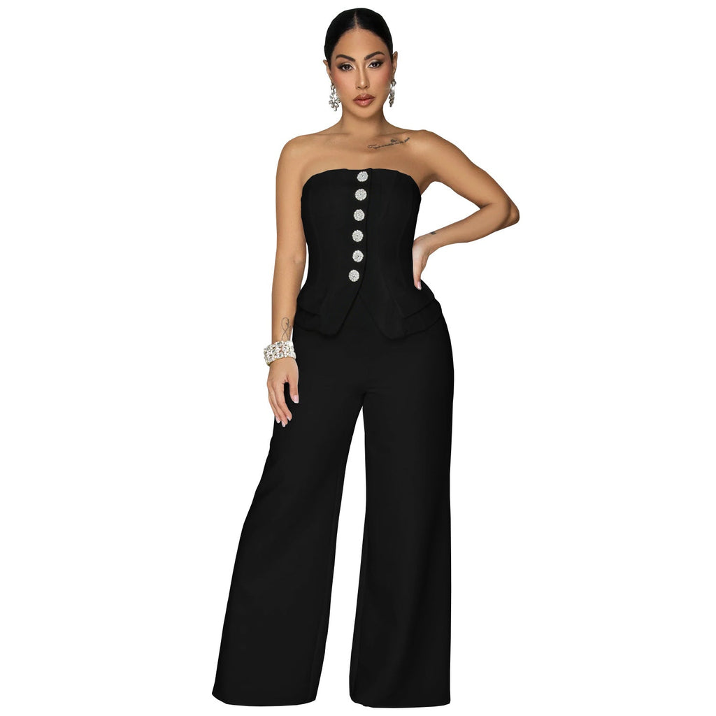 The Uptown Button-Detail Jumpsuit