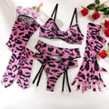 The Wild Affair Leopard Lingerie & Garter Set