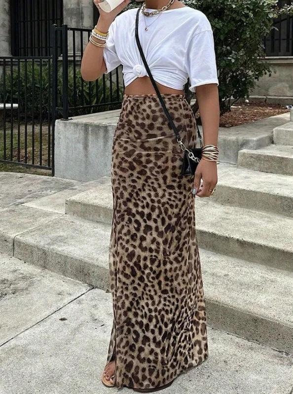 The Wild Spotlight Leopard Maxi Skirt