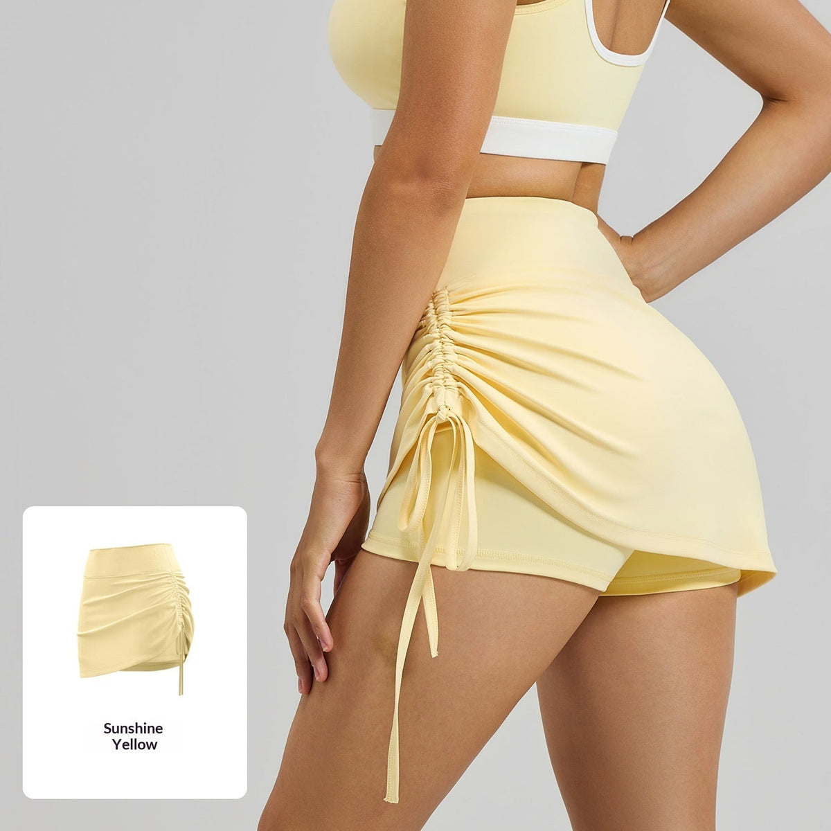 The Court Social High-Waist Ruched Skirt