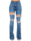 The Frayed Hem Bootcut Jeans
