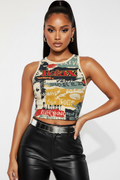 Sleeveless Graphic Top