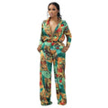The Emerald Gallery Printed Shirt & Pants Set