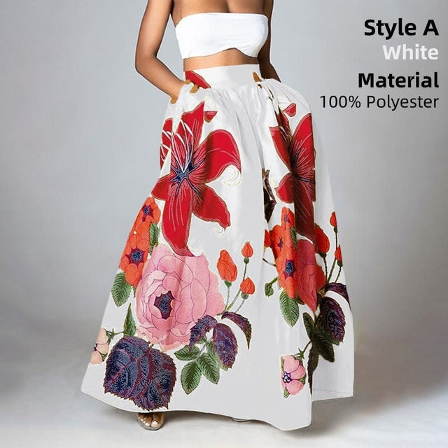 The Garden Escape Yellow Floral Maxi Skirt