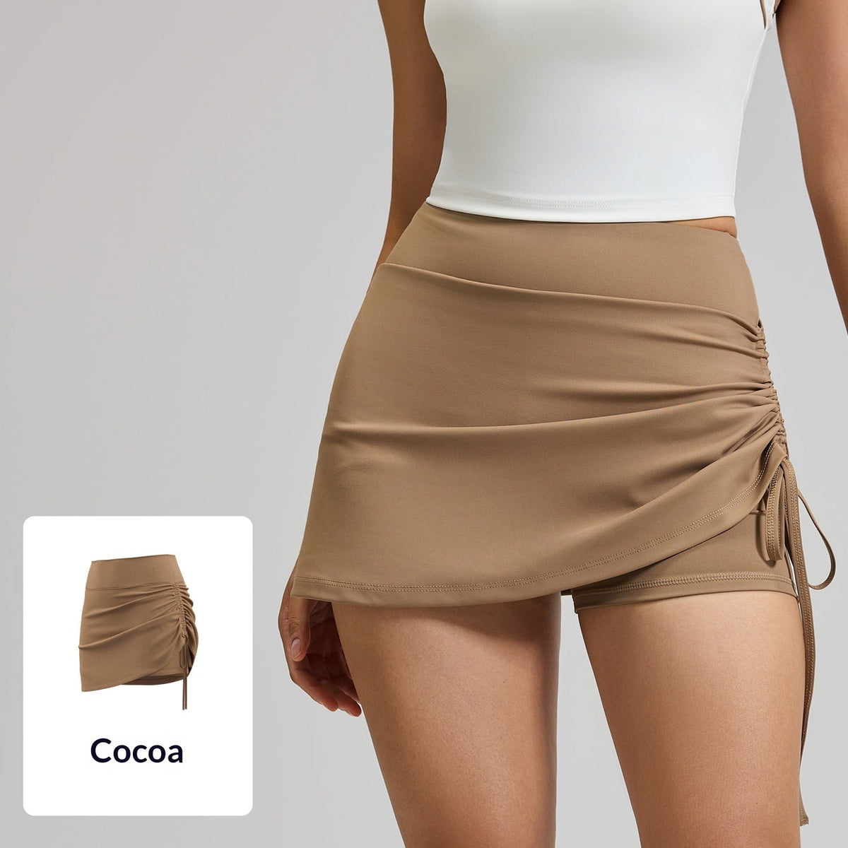 The Court Social High-Waist Ruched Skirt