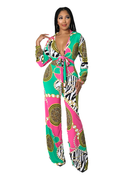 The Riviera Pink & Green Palazzo Set