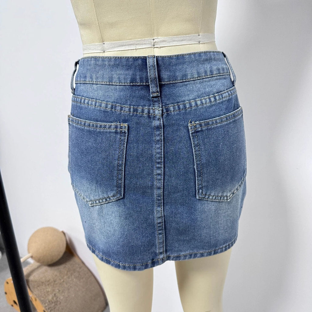 The Denim Days Washed Mini Skirt