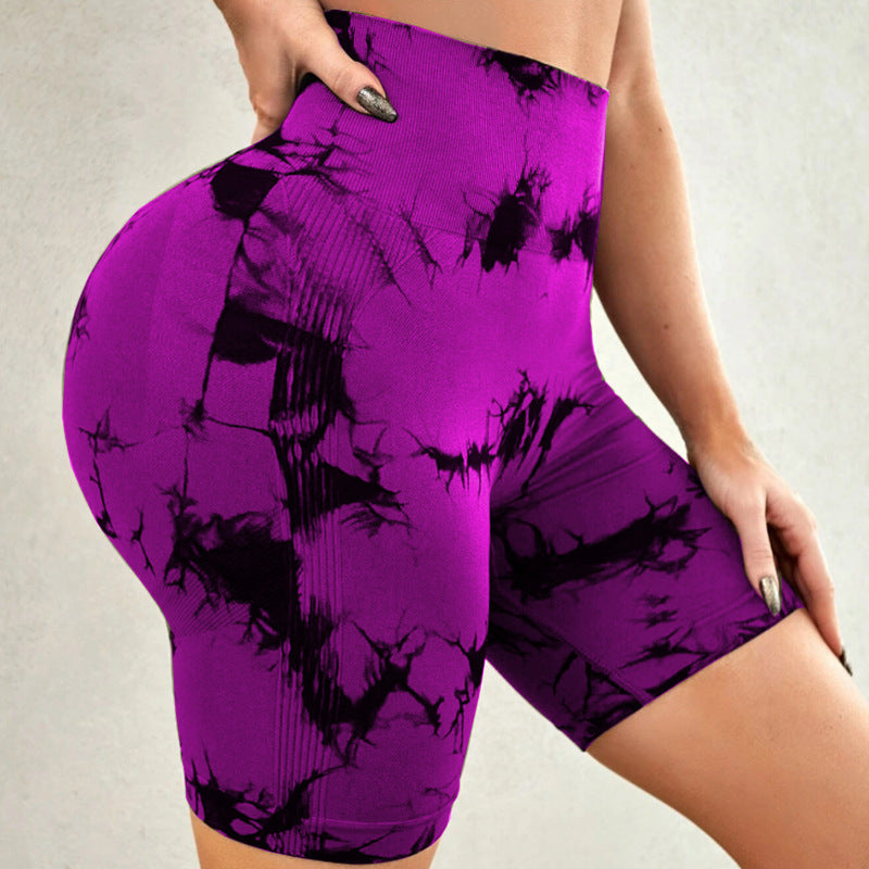 The Studio Swirl High-Waist Tie-Dye Bike Shorts