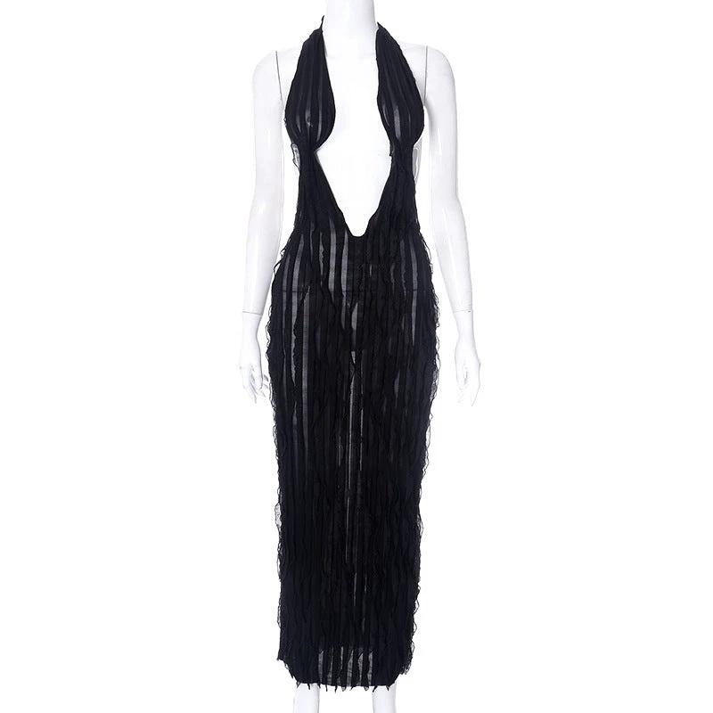 The Wave Affair Cutout Halter Dress
