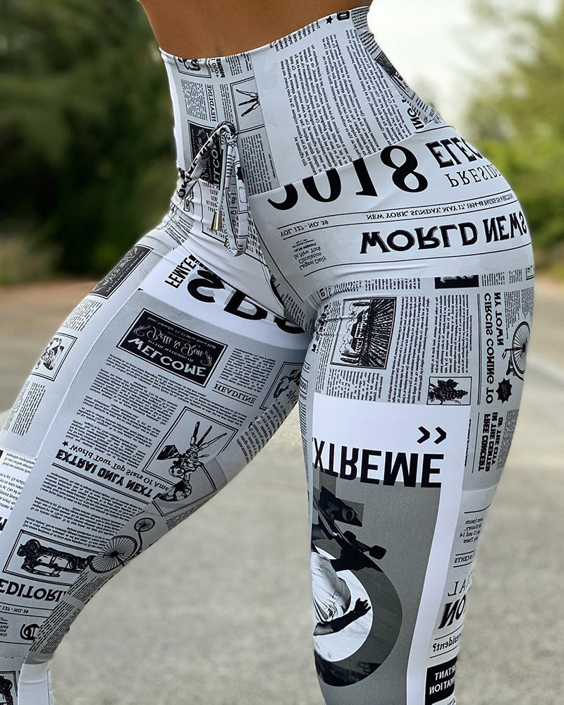 The High-Waist Printed Yoga Leggings