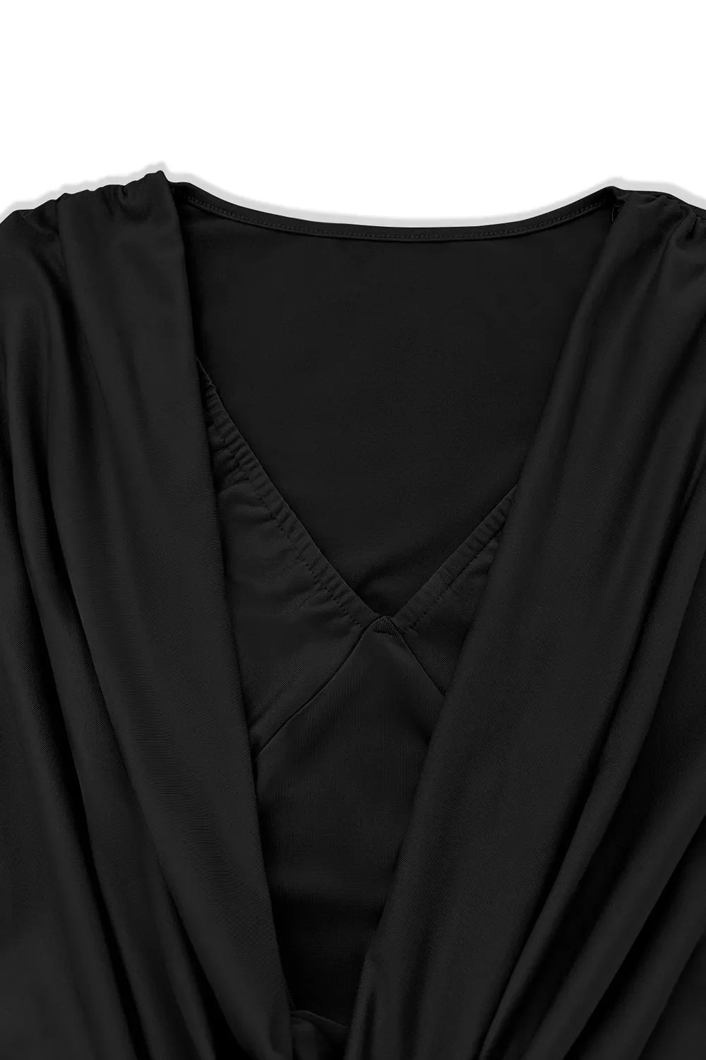 The Dinner Date Ruched Cowl Mini Dress