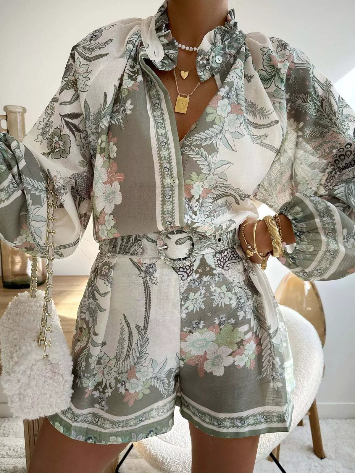 The Bloom Social Floral Shirt & Shorts Set