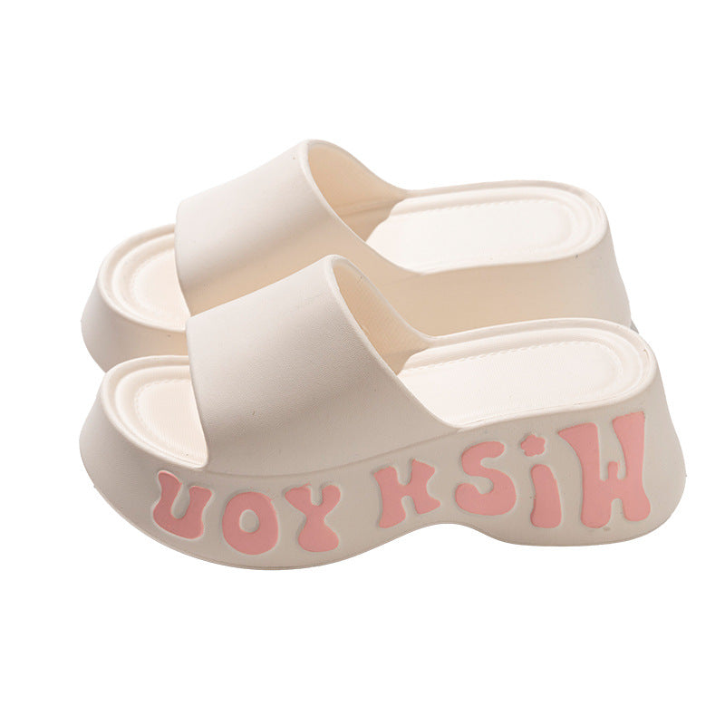 Non-slipHeight-increasing Thick-soled Slippers For Women See size chart under “more details”