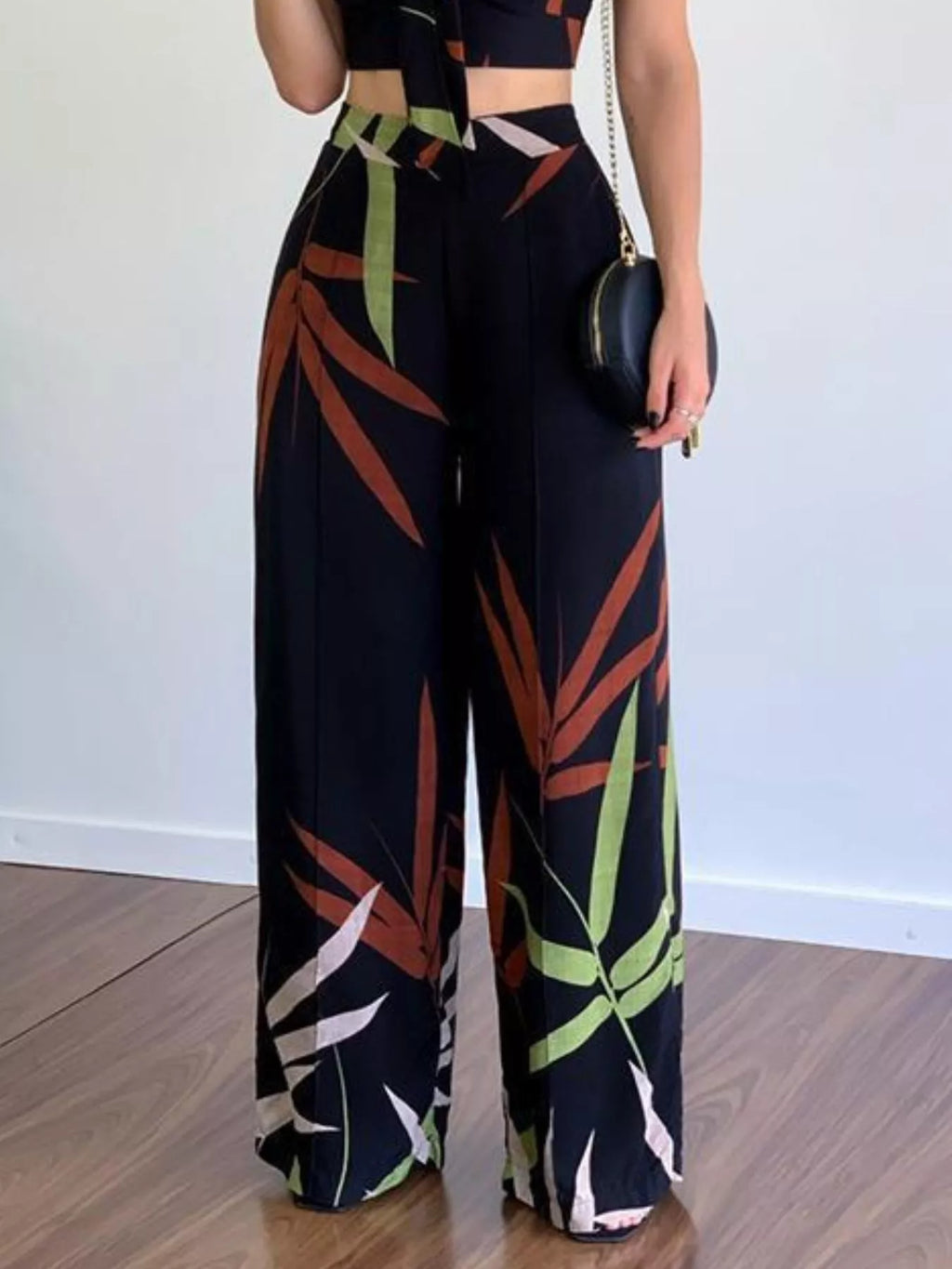The Tropical Agenda Wide-Leg Pants Set