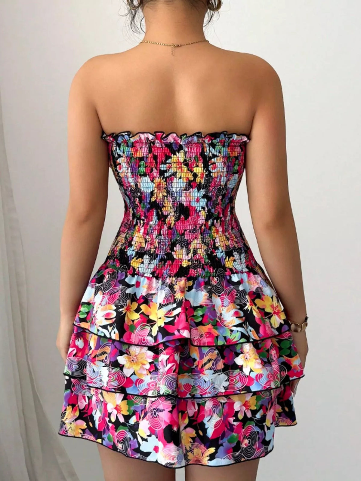 The Bloom Confetti Smocked Mini Dress
