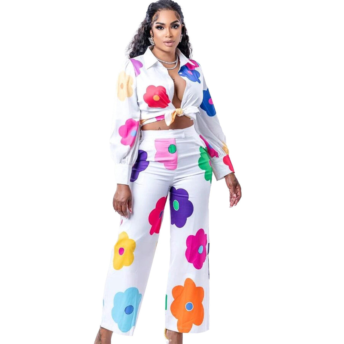 The Bloom Social Floral Shirt & Pants Set