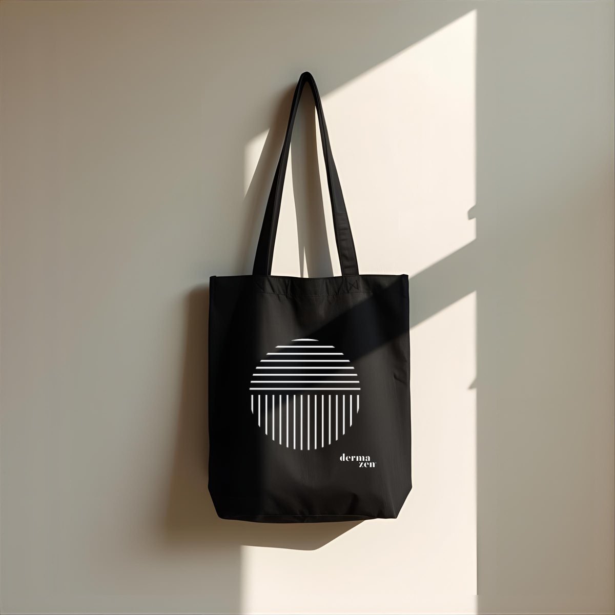 Peaceful AF Black Graphic Tote Bag