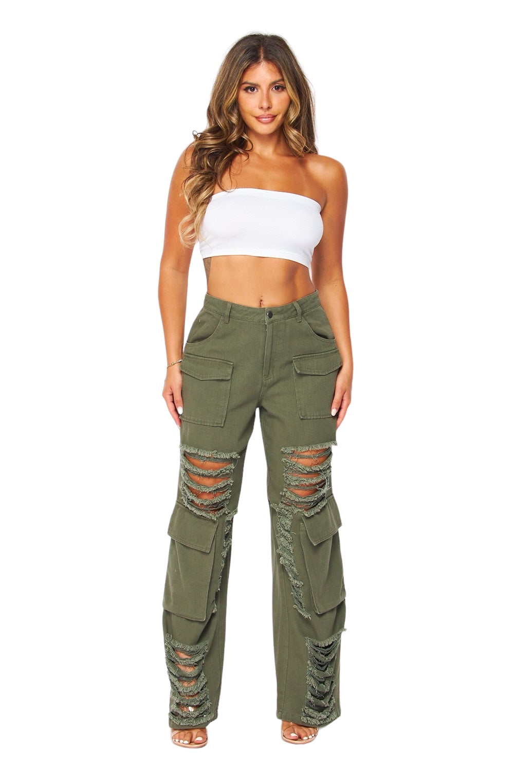 The Off-Duty Distressed Cargo Pants