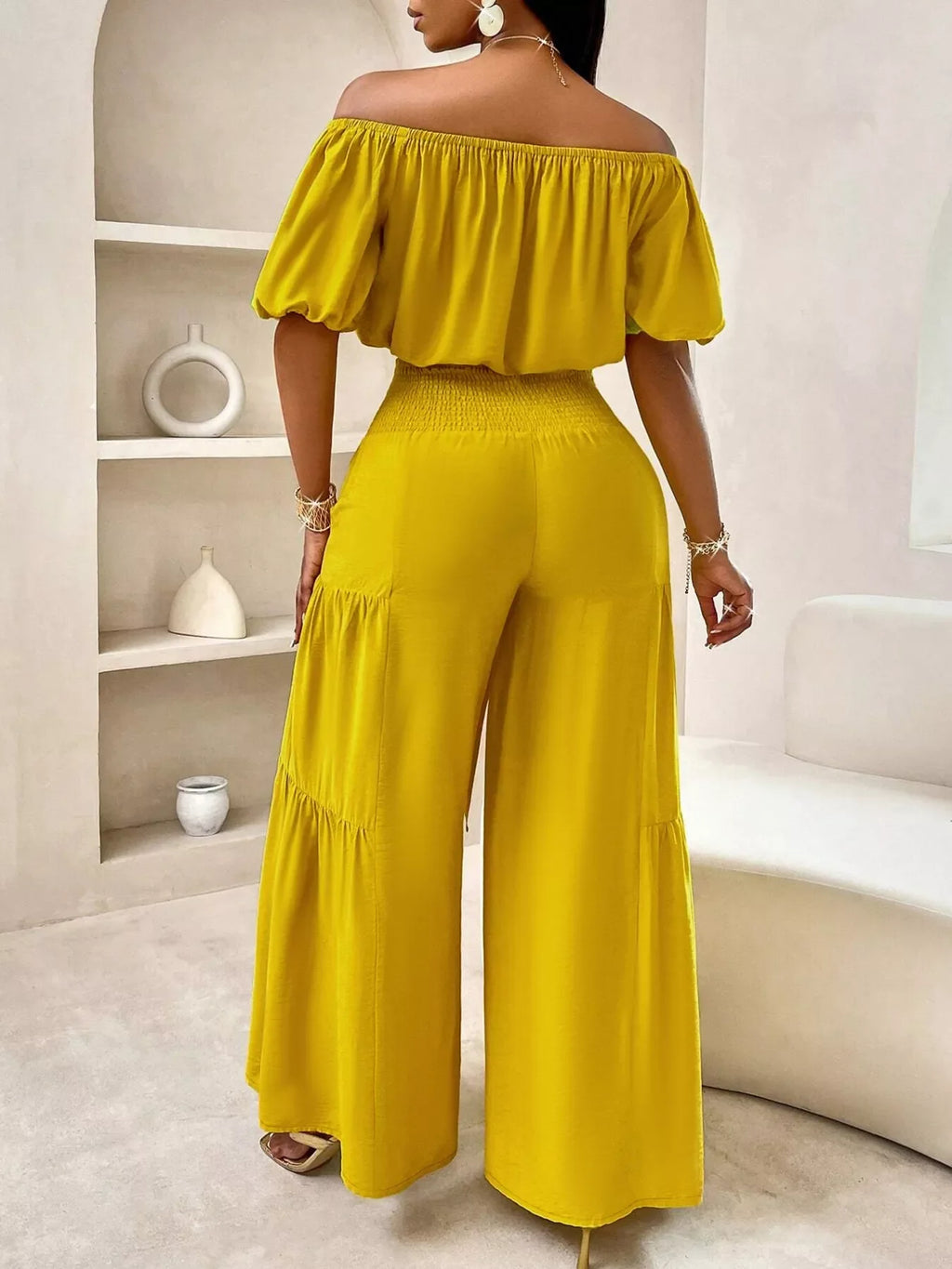 The Golden Escape Bow-Waist Pants Set