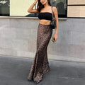 The Wild Elegance Leopard Mermaid Skirt