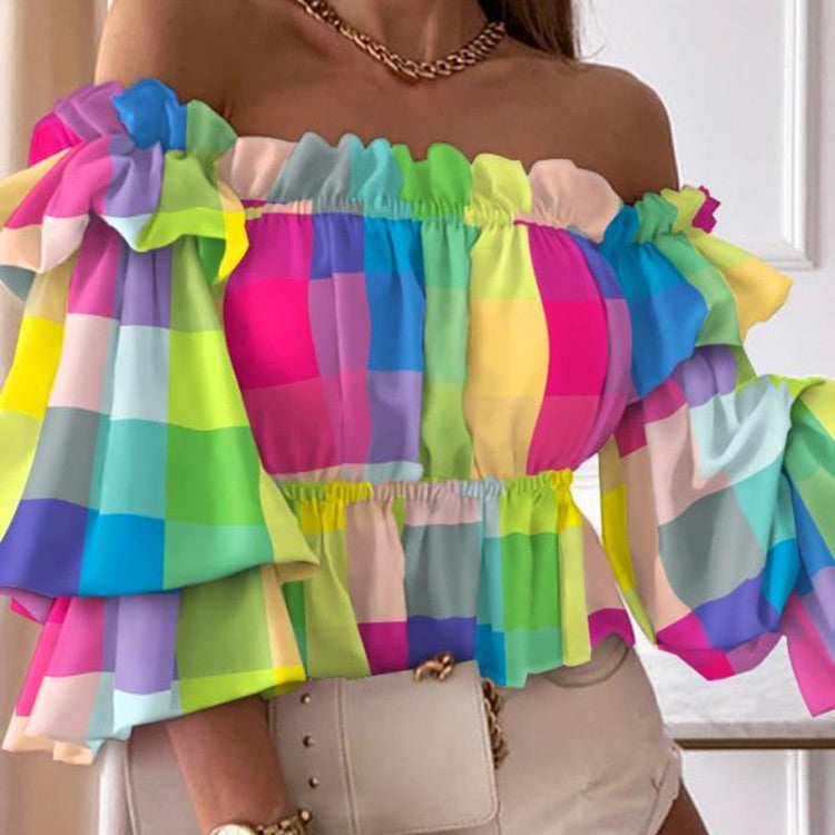 The Garden Social Off-Shoulder Ruffle Blouse