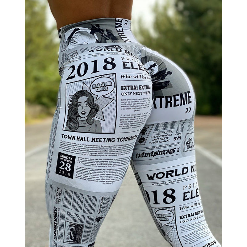 The High-Waist Printed Yoga Leggings