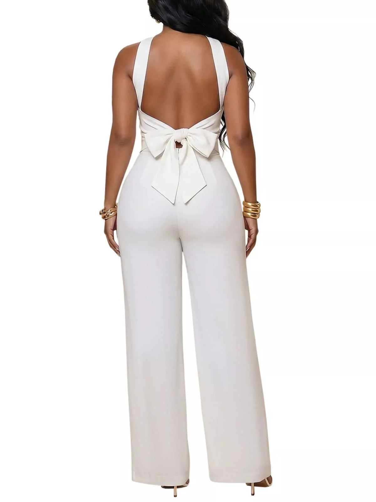 The Golden Hour Twist-Neck Pants Set
