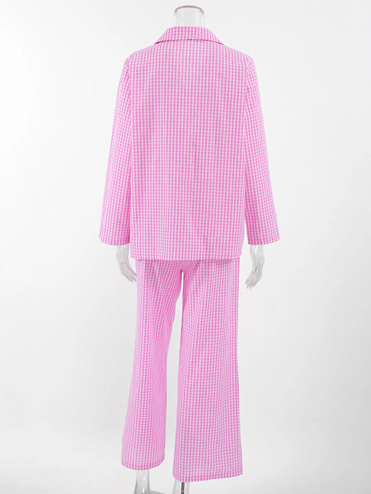 The Pink Check-In Gingham Pajama Set