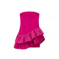 The Rosé Social Strapless Ruffle Mini Dress
